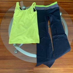 Gap Athletic flare workout pants and matching tank